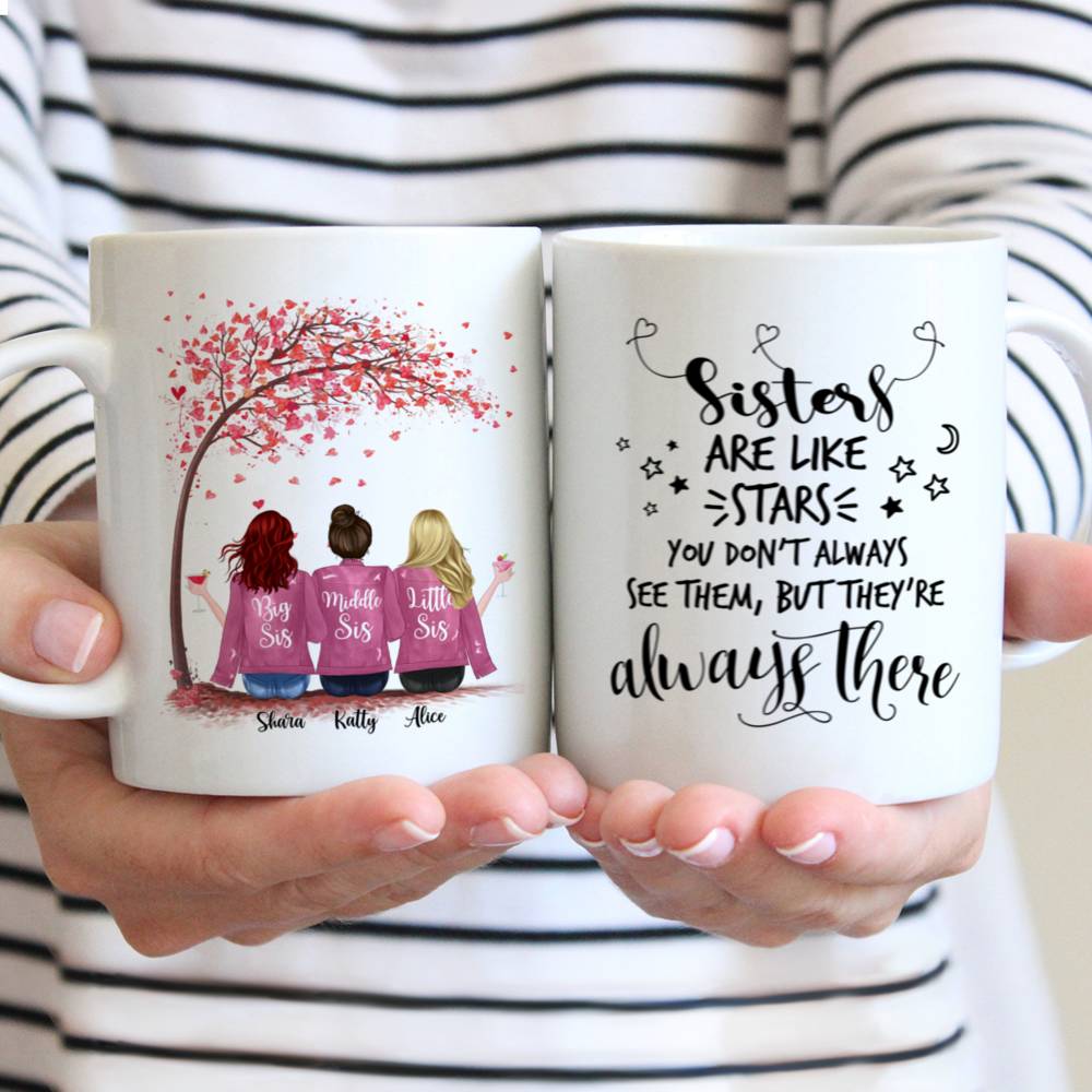 Personalized Sister Mug - Sisters are Like Stars, You Can't Always See...