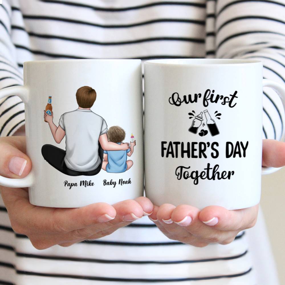 Personalized Mug - Father and Baby - Our First Father's Day Together