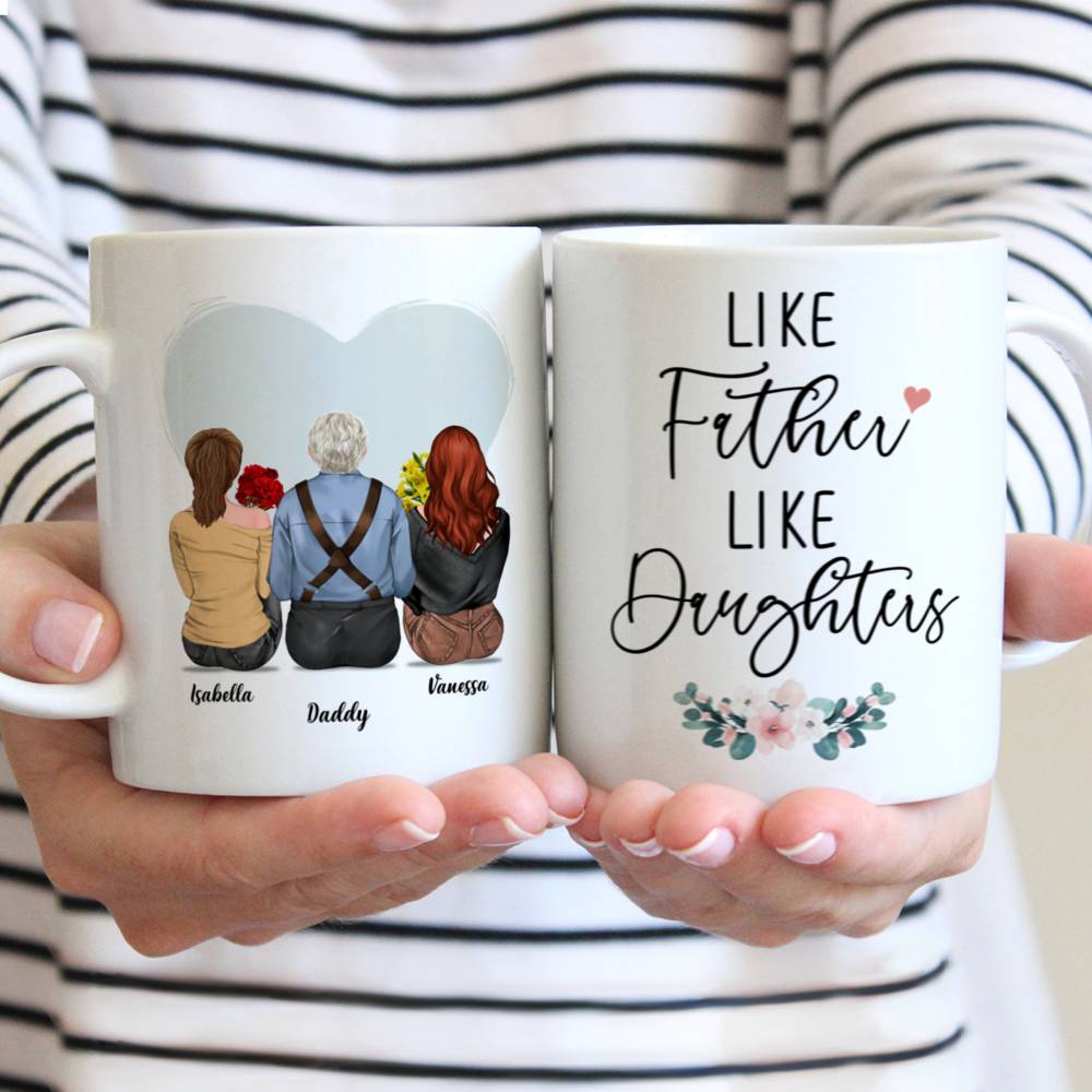 Father's Day - Like Father Like Daughters (Heart) | Personalized Mugs | Gossby_2