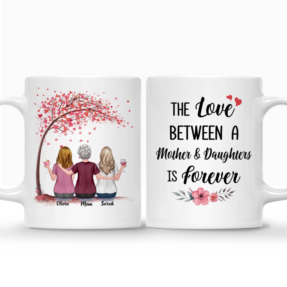 Personalized Mug - Mother & Children - Love - The Love Between A Mother And Daughters Is Forever_3