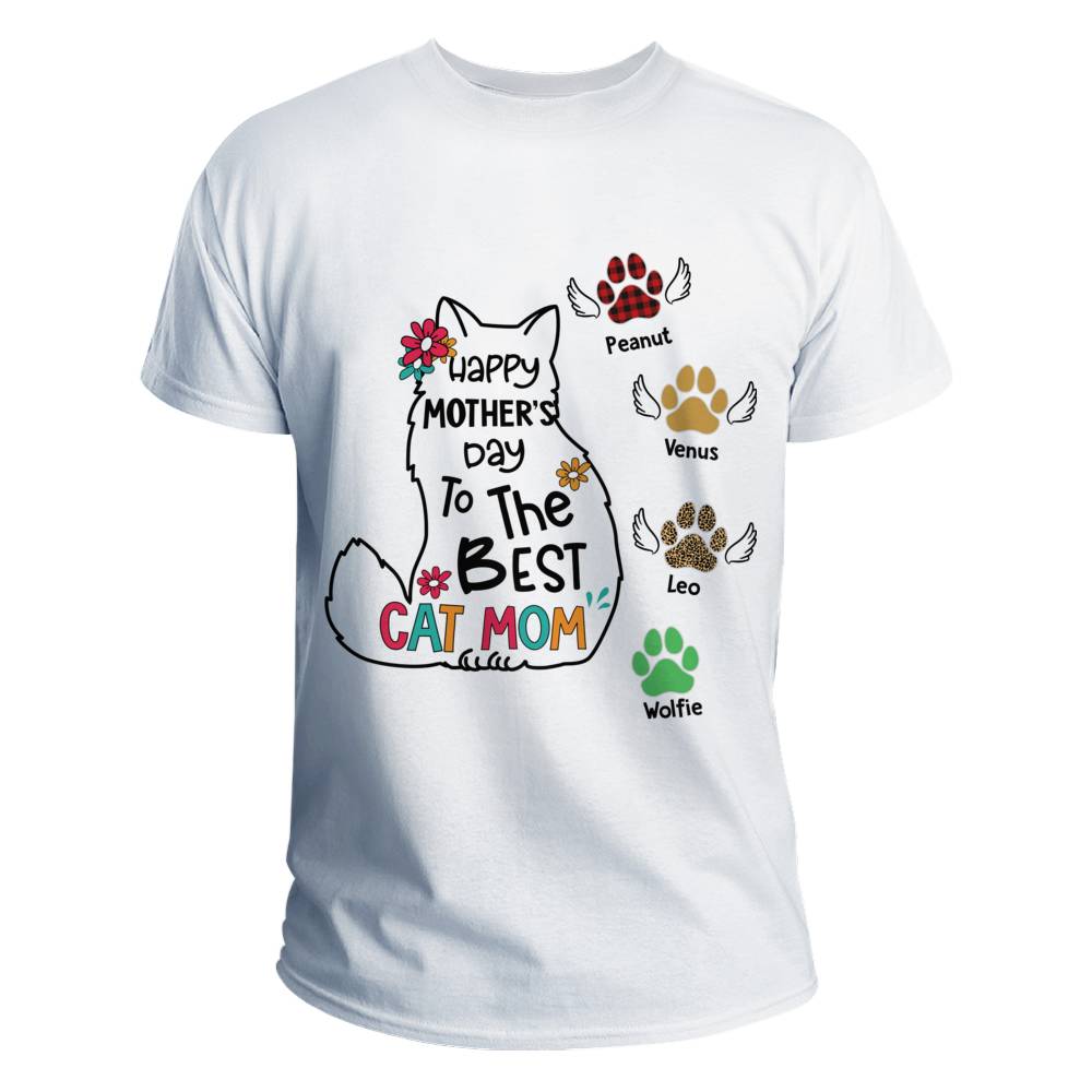 Personalized Shirt Cat Mama Shirt Happy Mother S Day To The Best Cat Mom 3