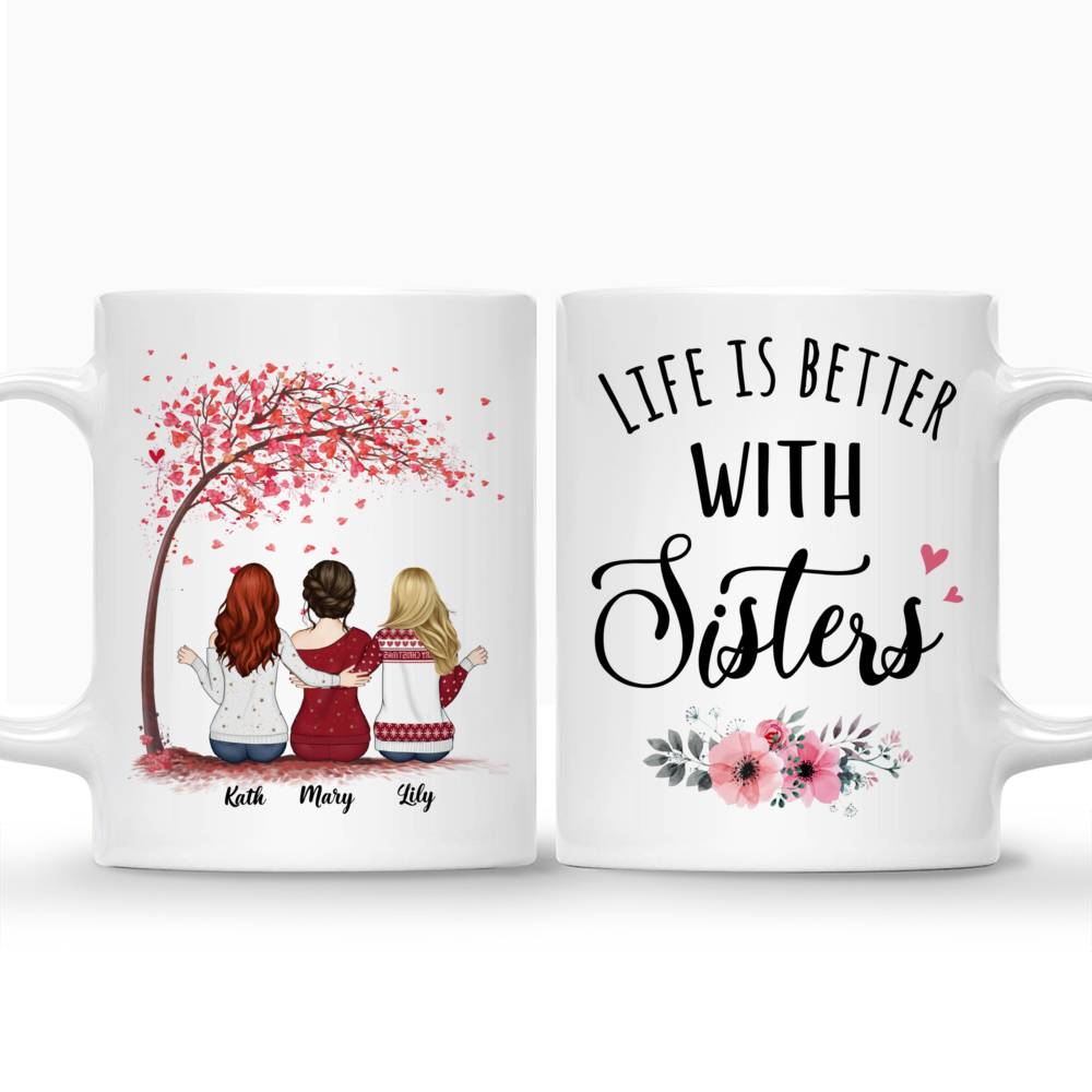 Personalized Mug - Life is Better with Sisters (Ver1) | Gossby_3