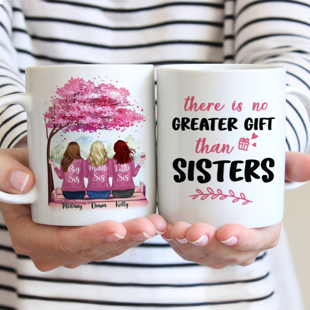 Personalized Mug - Up to 6 Sisters - There is no greater gift than sisters (CB)