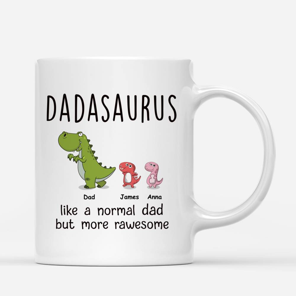 Fathers Day Mug - Daddysaurus - Like a Normal Dad but more Rawesome_1