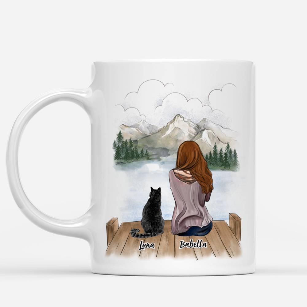Personalized Girls & Cat Mug - Life Is Better With Cats | Gossby_1