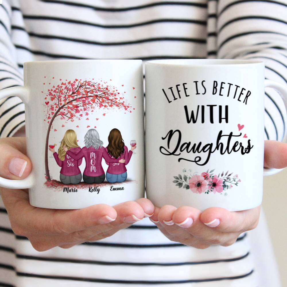 Personalized Mug - Mother and Daughter - Life is better with Daughters (3534)
