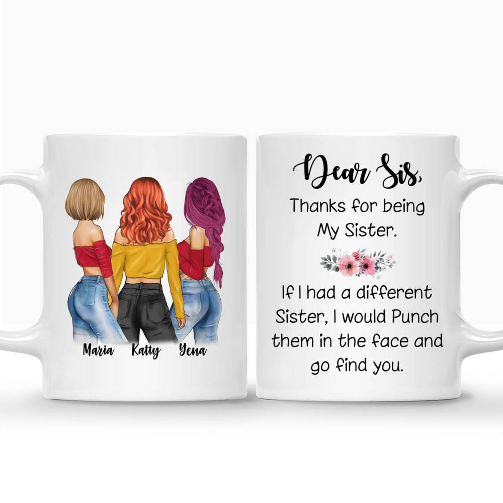 Personalized Sisters Mug - Not always eye to eye but always heart to heart_3