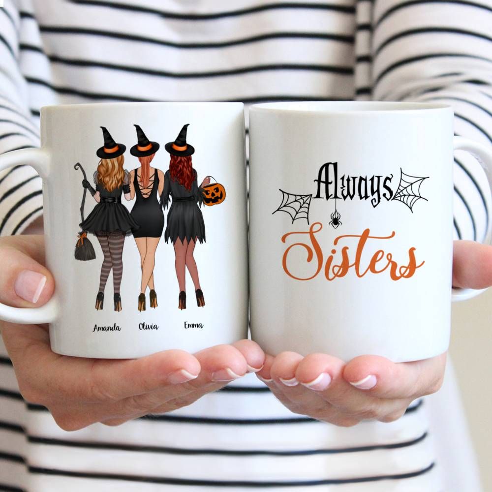 Personalized Mug - Up to 5 Girls Always Sisters Custom Mug | Gossby