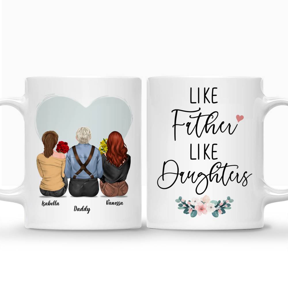 Father's Day - Like Father Like Daughters (Heart) | Personalized Mugs | Gossby_5