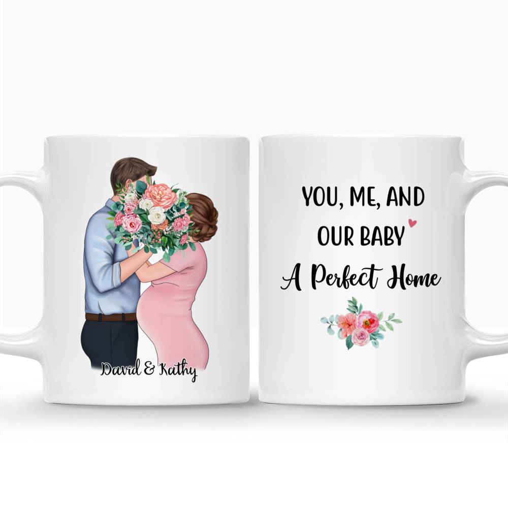 Father's Day Custom Mugs - You, Me, and Our Baby, A Perfect Home_4