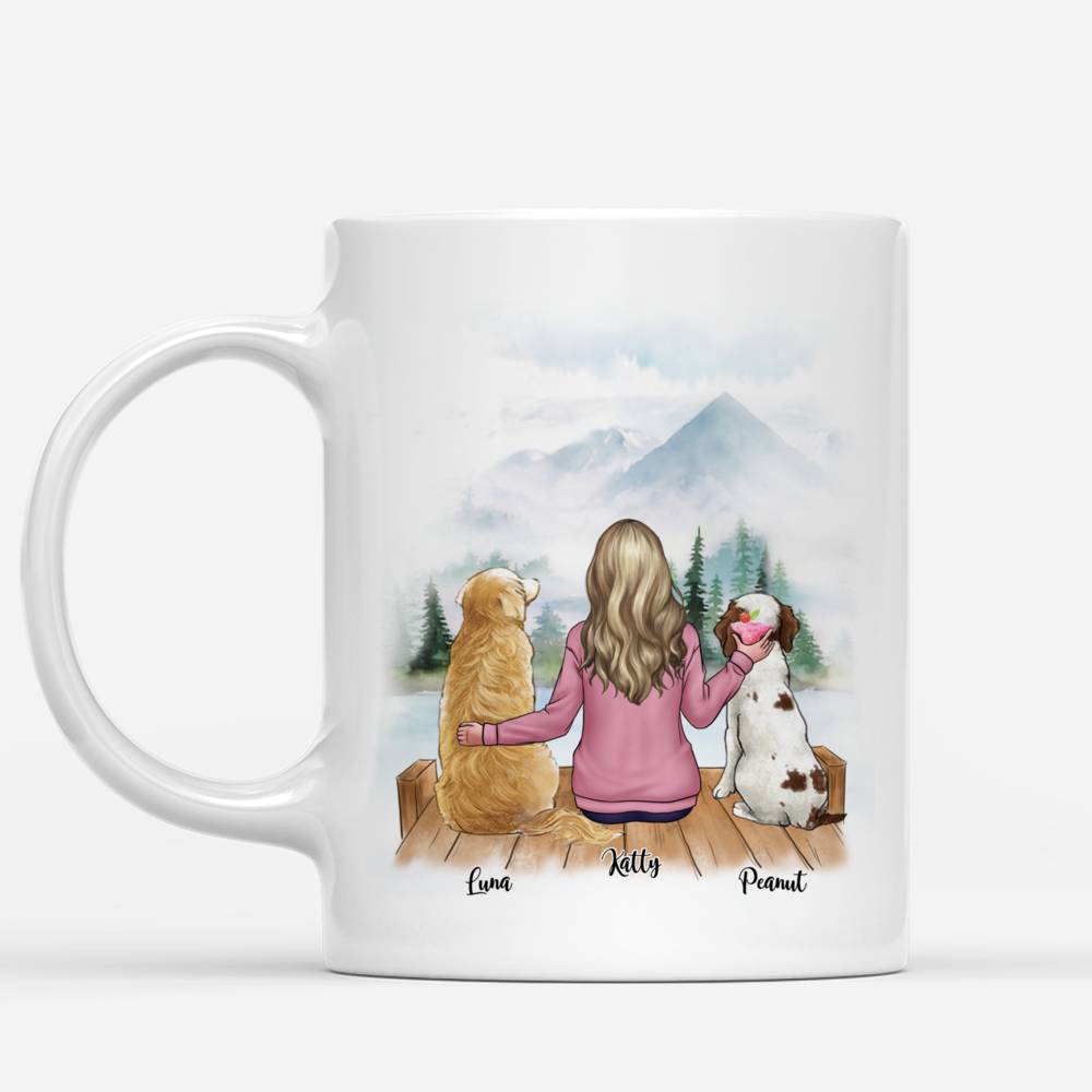 Personalized Mug - Girl and Dogs - Fur Mama (3658)_1