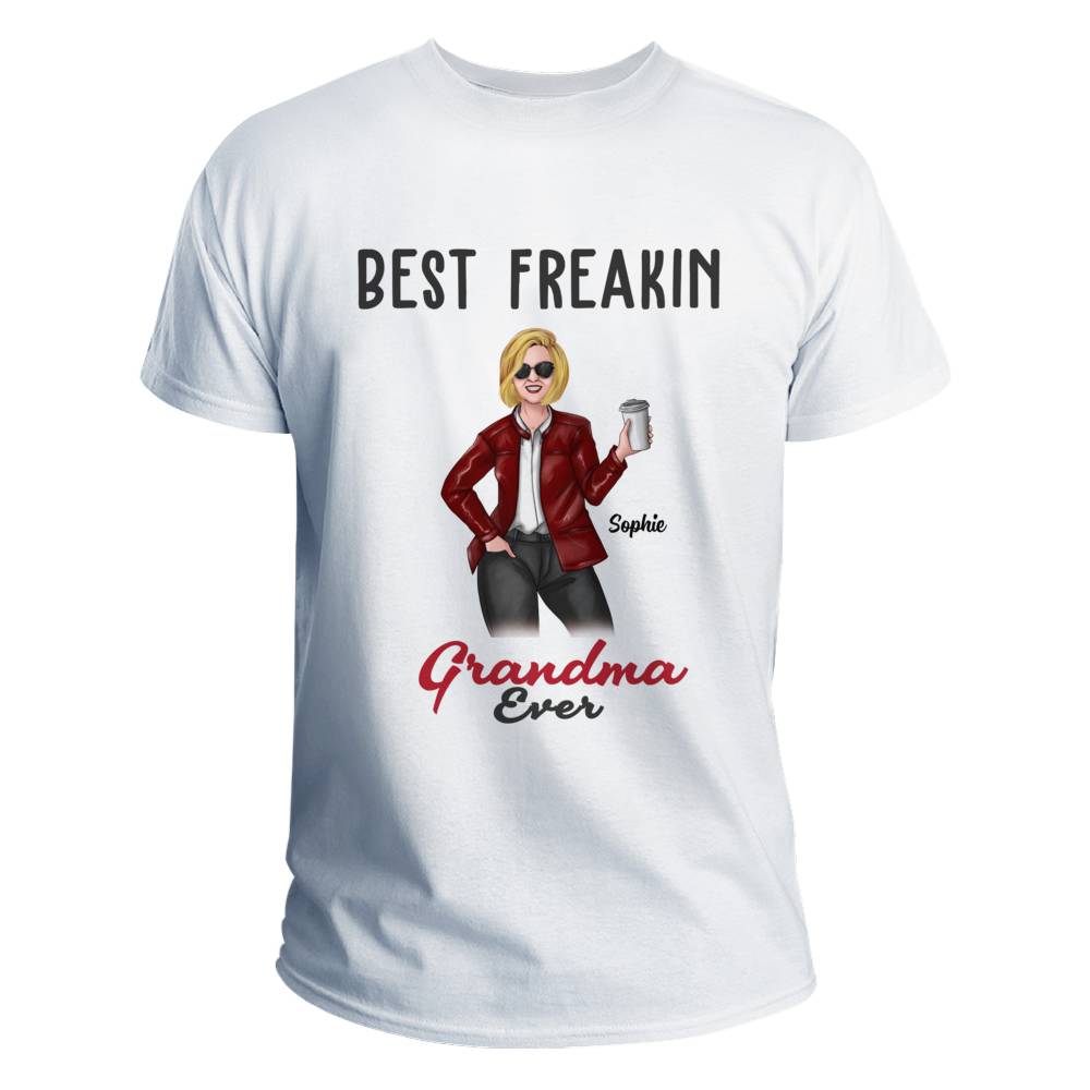 Personalized Shirt - Mother day - Mother's Day Tshirt - Best Freakin Grandma Ever_1