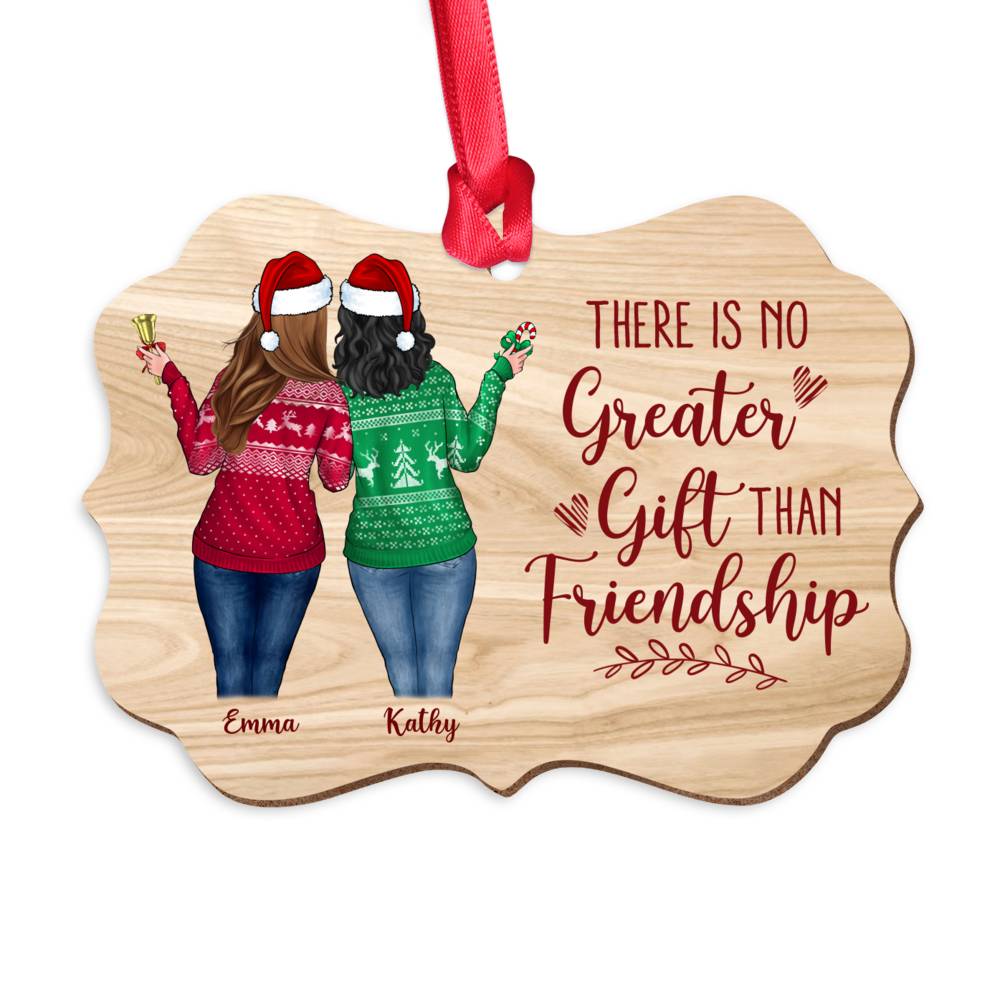 Personalized Christmas Ornament - There Is No Greater Gift Than Friendship | Gossby_3