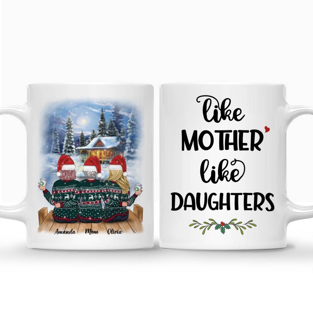 Personalized Mug - Winter Cottage Mug - Like Mother Like Daughters_3