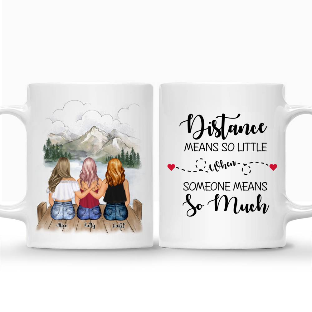 Personalized Mug - Summer Sisters - Distance Means So Little When Someone Means So Much_3
