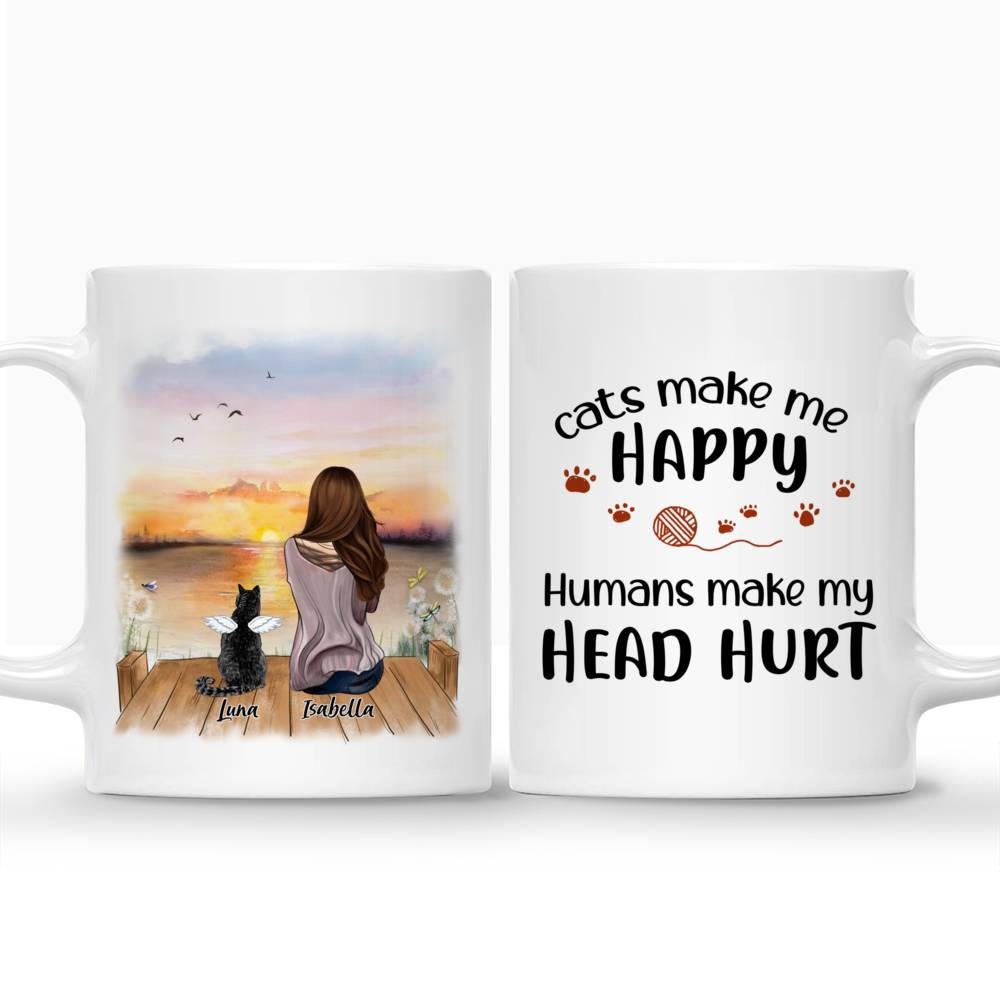 Personalized Mug - Girl and Cats - Your Wings Were Ready But My Heart Was Not_3