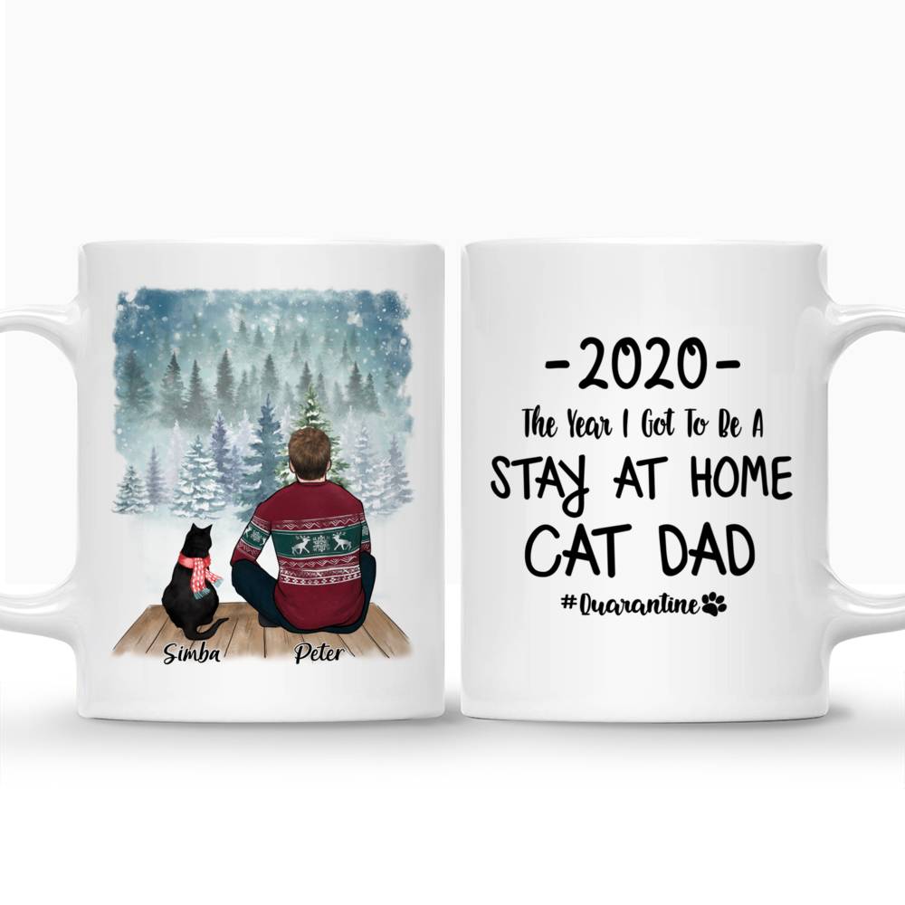 Man and Cats Personalized Mug - The Year I Got To Be A Stay At Home Cat Dad_3