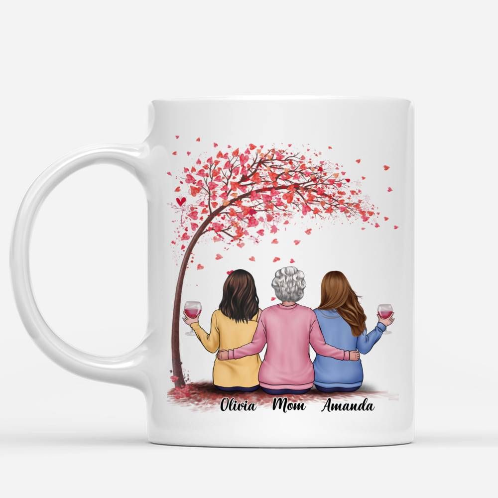 Mother & Daughters Forever Linked Together Mug - Personalized Mother's Day Mug_1