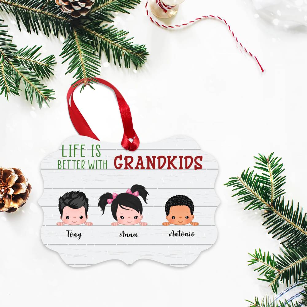 Personalized Ornament - Up to 9 Kids - Life Is Better With GrandKids_10