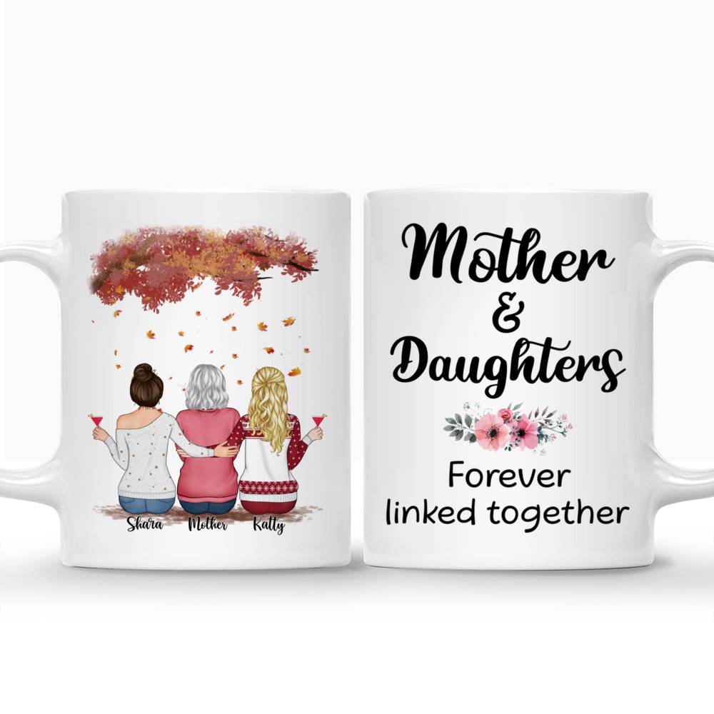 Personalized Mug - Mother and Daughter - Mother & Daughters forever linked together (3326)_3