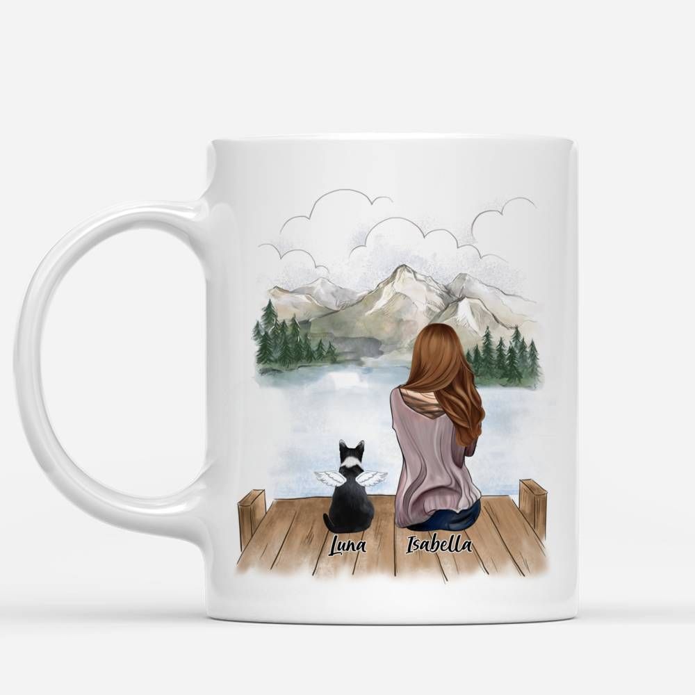 Personalized Mug - Girl and Cats - Forever In My Heart_1