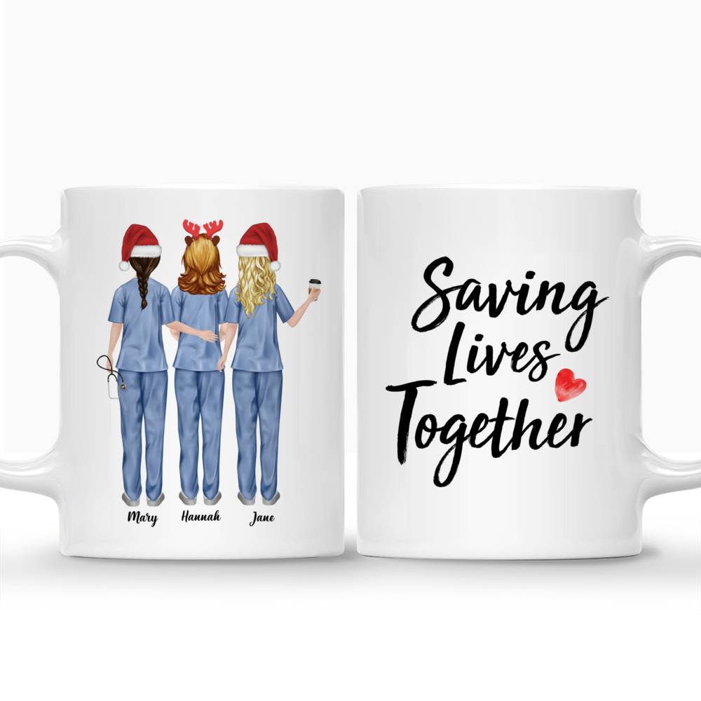 Personalized Mug - Up to 5 Nurses - Saving Lives Together_3
