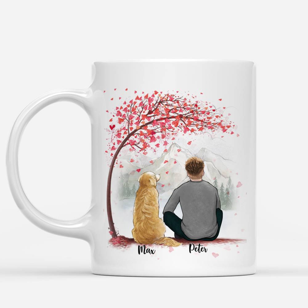Personalized Mug - Man and Dogs - Roses are red, Violets are blue, You're my favorite face to click...(4519)_1