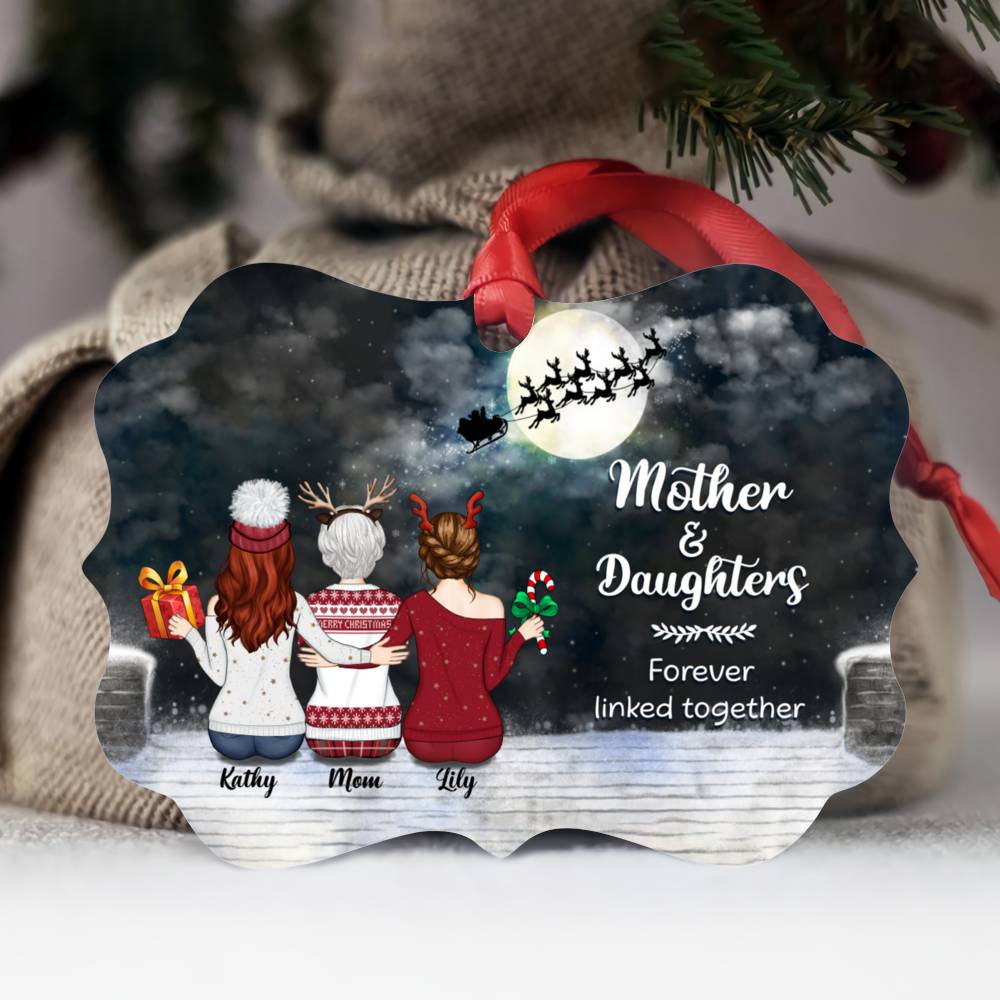 Personalized Ornament - Mother & Daughters - Ornament - Mother & Daughters Forever Linked Together (D2)