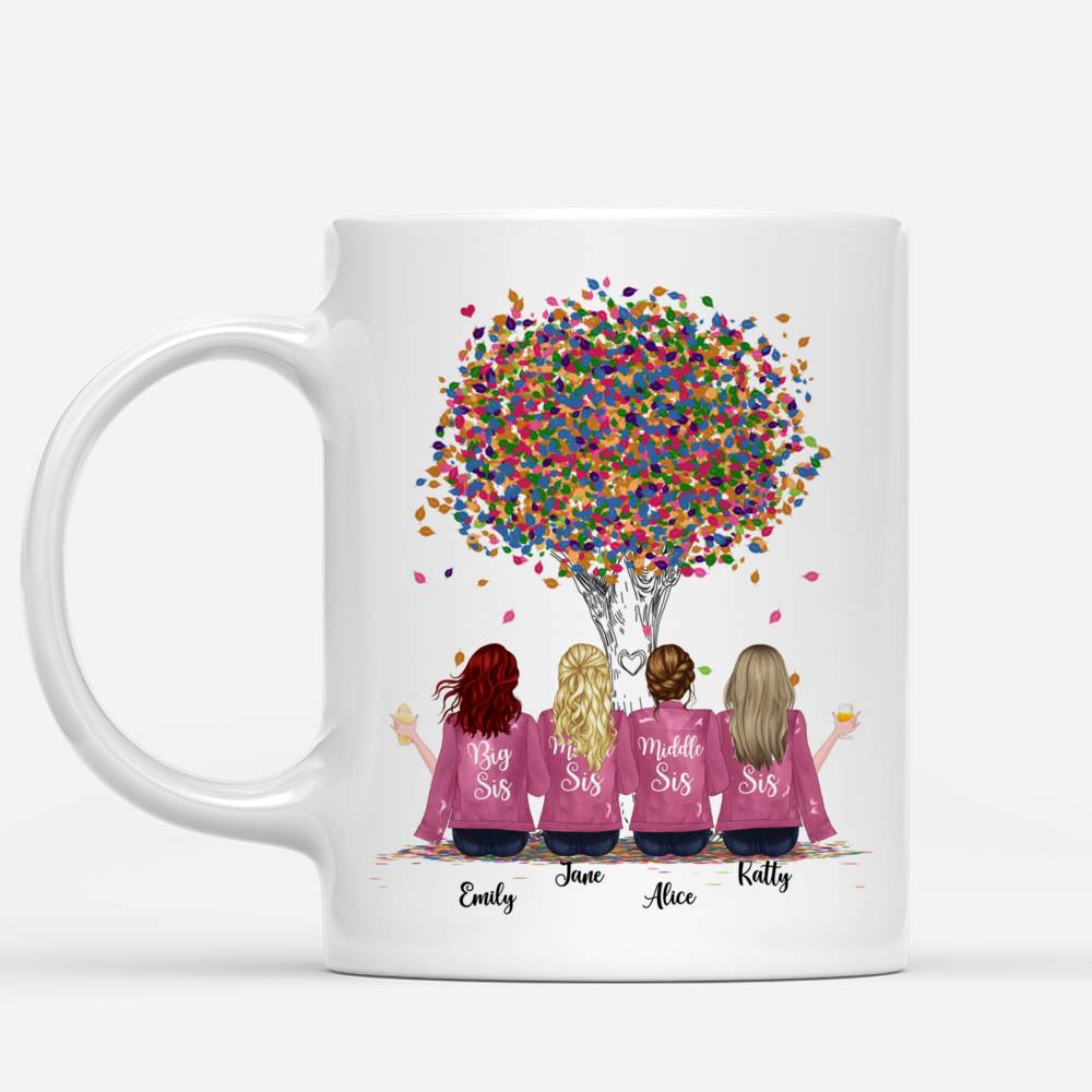 Personalized Mug - Up to 6 Sisters - Sisters are different flowers from the same garden (3918)_1