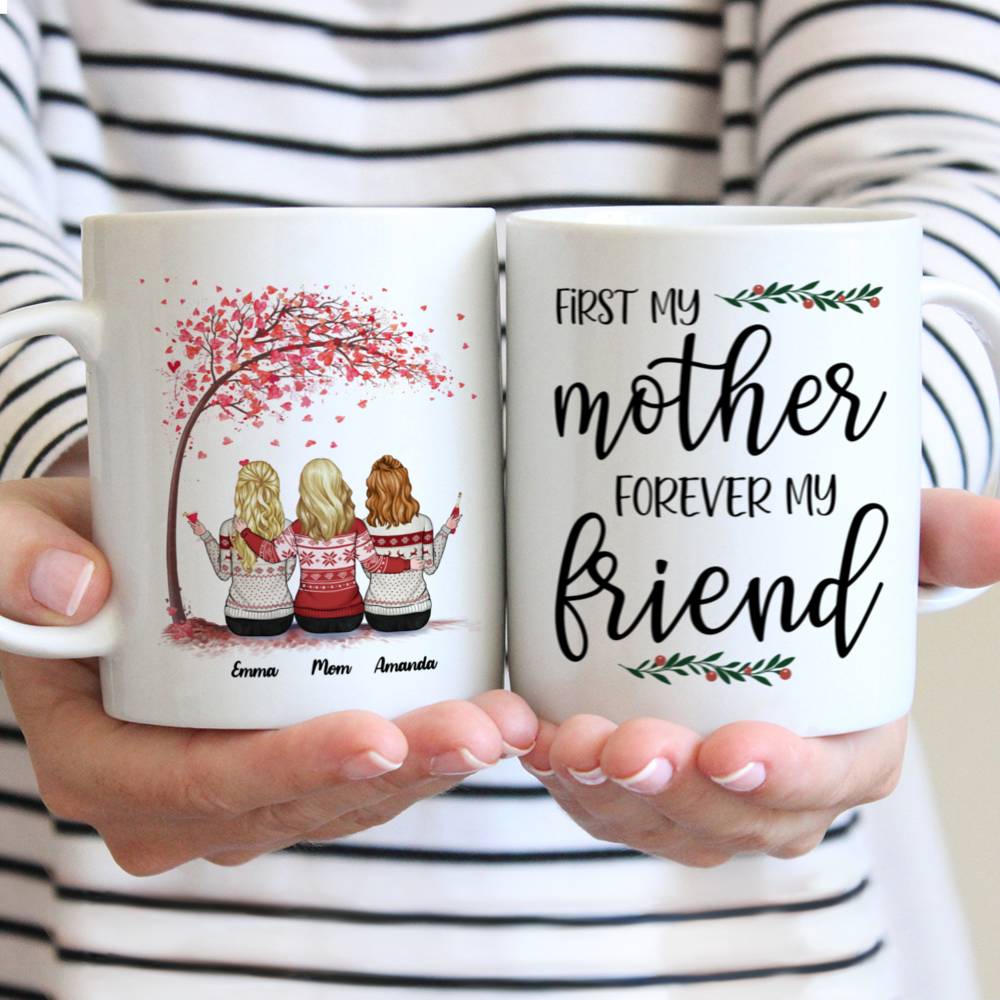 Personalized Mug - Mother & Daughter - First my Mother forever my friend (Love tree)