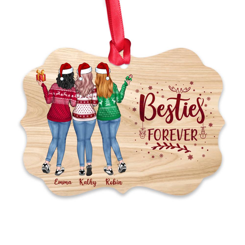 Christmas Tree Ornaments - Up to 5 Girls - Besties Forever_1