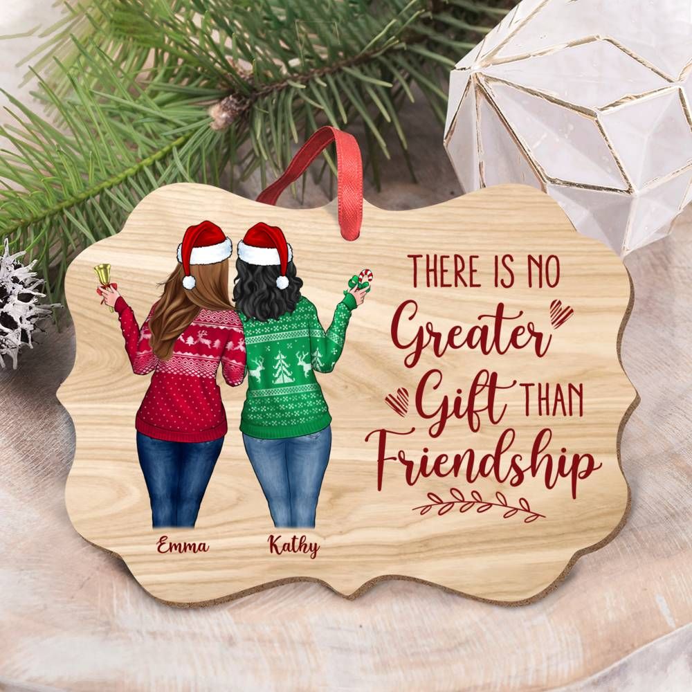 Personalized Christmas Ornament - There Is No Greater Gift Than Friendship | Gossby_2