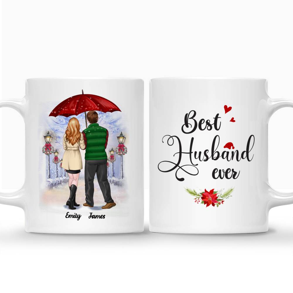 Personalized Couple Mug - Best Husband Ever (Winter Couple)_3