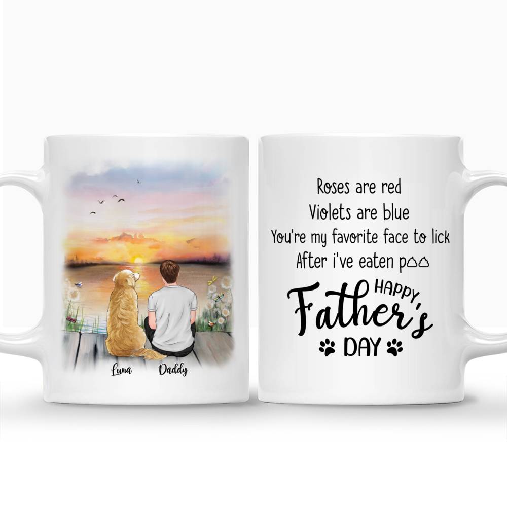 Personalized Mug - Man and Dogs - Roses are red, Violets are blue, You're my favorite face to click...(4550)_3