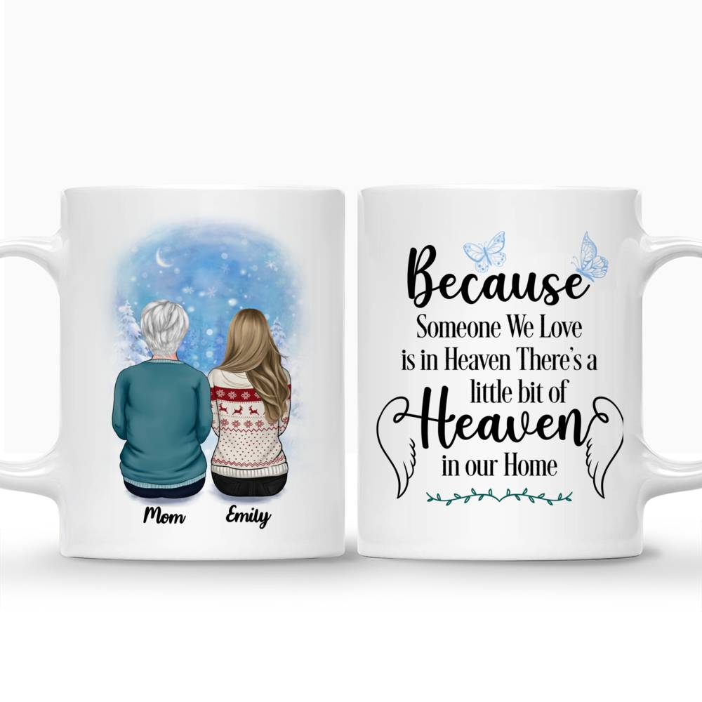 Personalized Mug - Christmas Memorial Mug - Because Someone We Love Is In Heaven There's A Little Bit Of Heaven In Our Home (ver 2)_3
