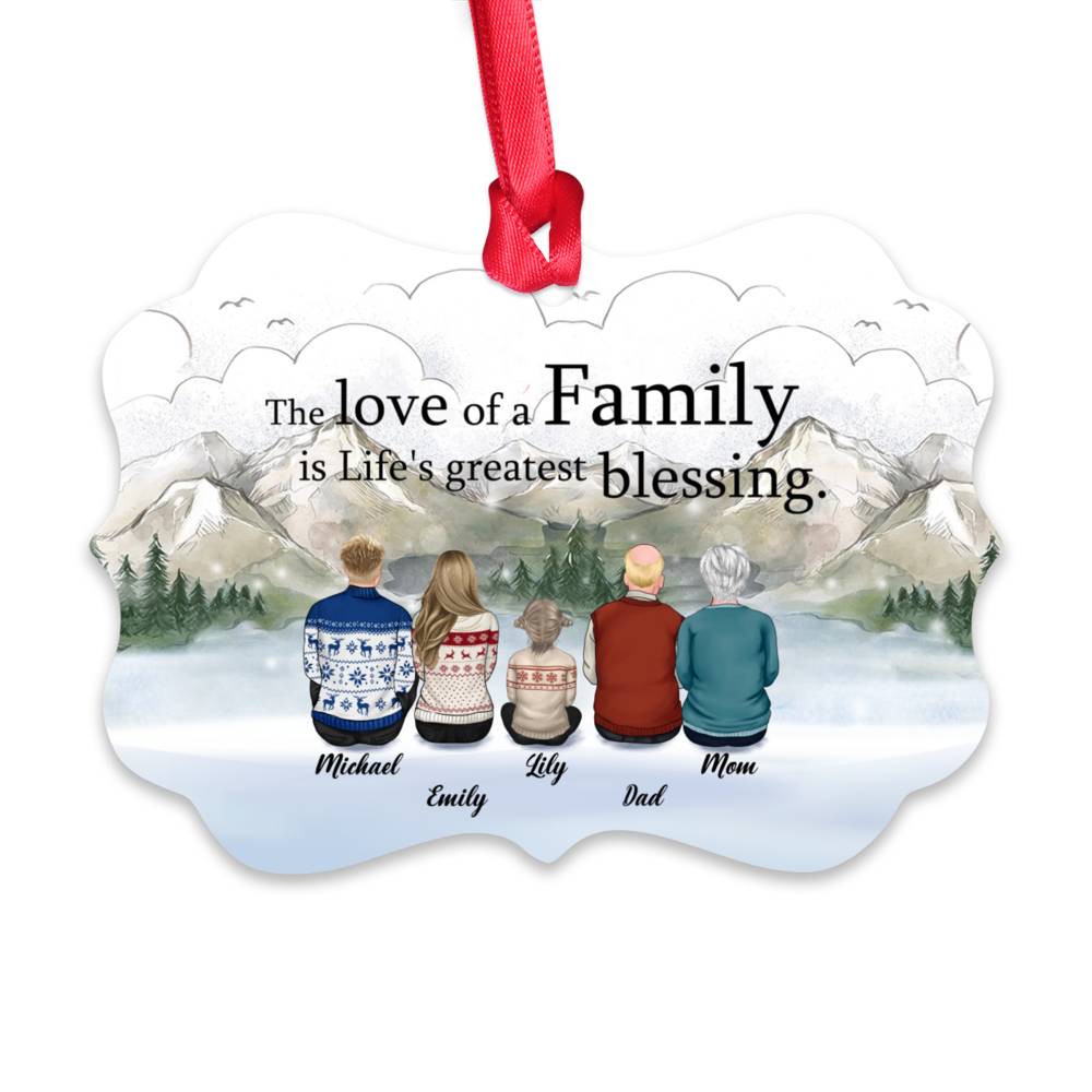 Personalized Ornament - family's love - The love of a family is life's greatest blessing_1