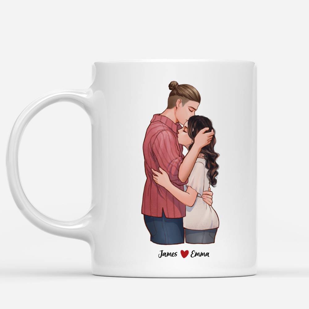 Personalized Mug - Couple Hugging - My Heart Is Wherever You Are._1
