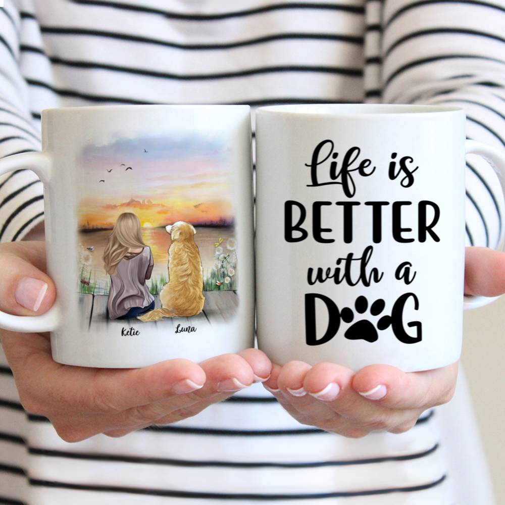 Personalized Mug For Dog Lover - Life Is Better With A Dog