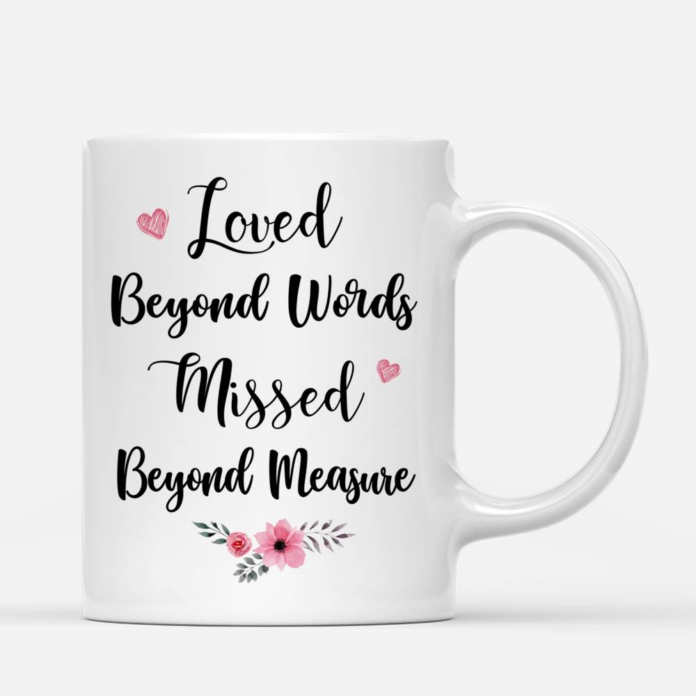 Personalized Mug - Girl and Dogs - Loved beyond words. Missed beyond measure._2