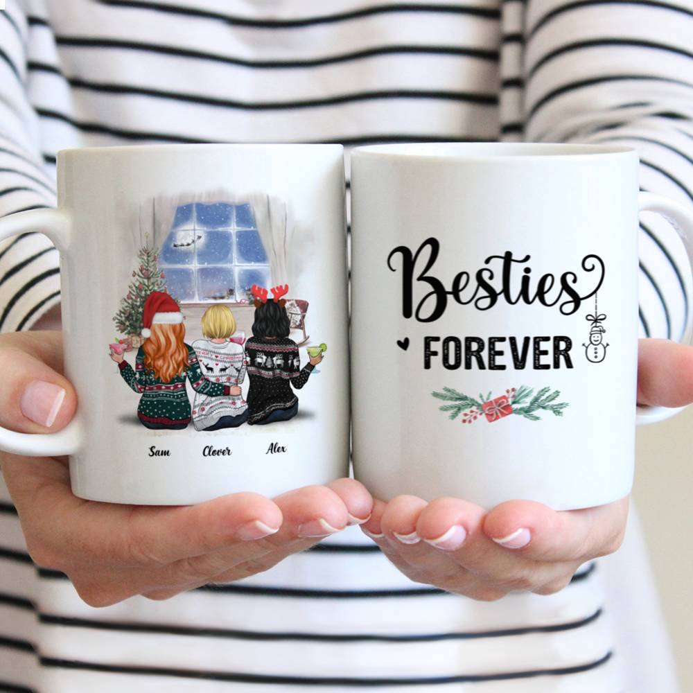 Personalized Mug - Xmas Mug - Besties Forever - Up to 5 Ladies
