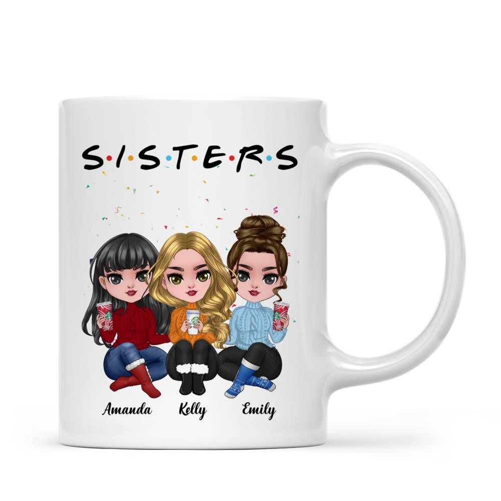 Up To 5 Dolls - SISTERS (2411) | Personalized Mug_2
