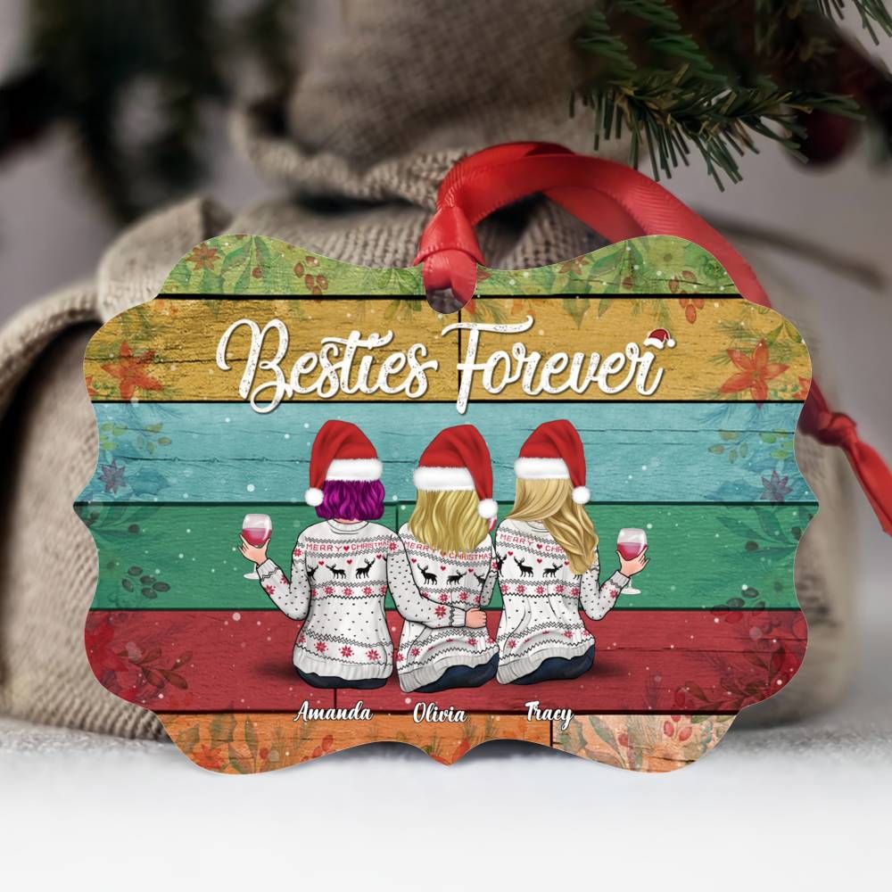 Personalized Xmas Ornament - Besties Forever (Ver 2) | Gossby