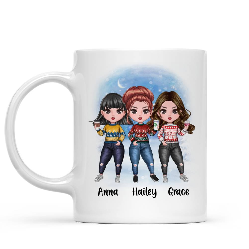 Personalized Mug - Up to 7 Women - Sisters Forever Never Apart Maybe In Distance But Never At Heart (7434)_2