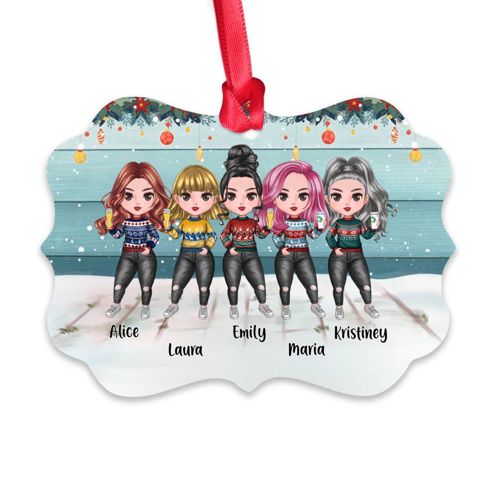 Personalized Ornament - Up to 7 Women - Besties Forever (7483)_2
