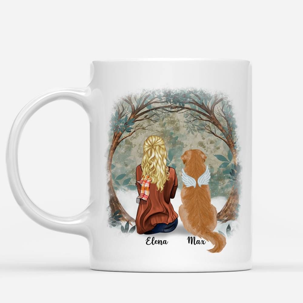 Personalized Mug - Girl and Dogs - Forever in my heart_1