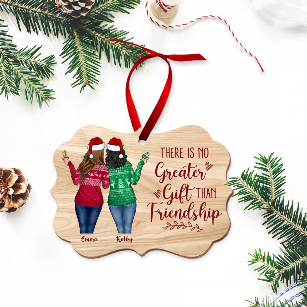 Personalized Christmas Ornament - There Is No Greater Gift Than Friendship | Gossby_5