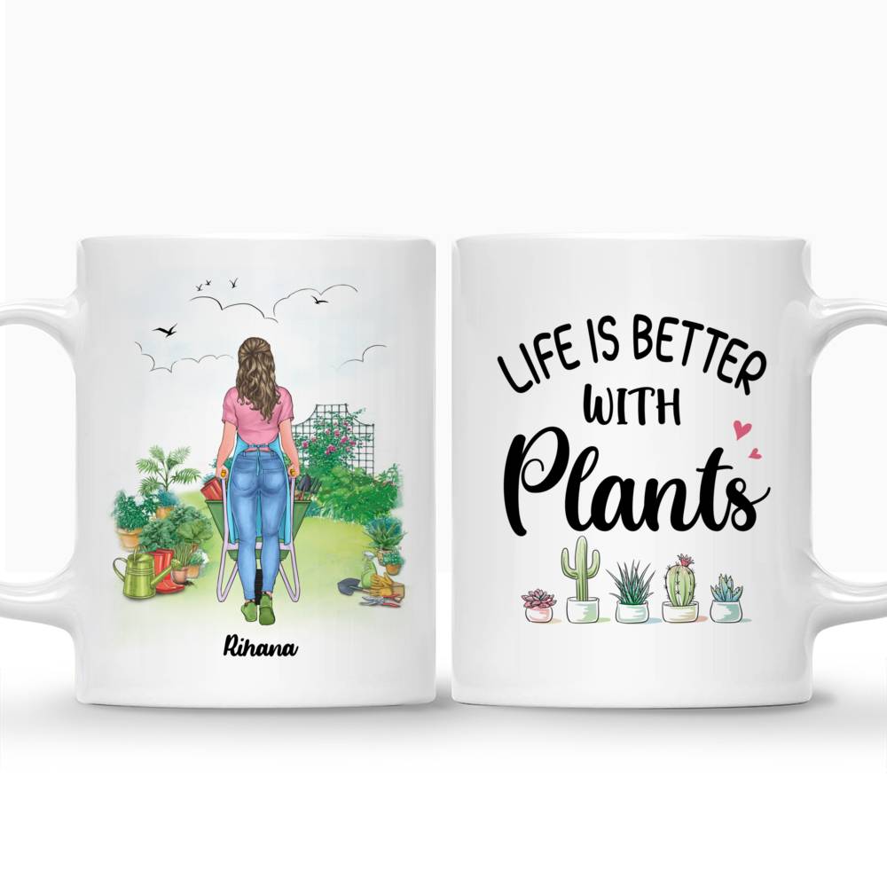 Personalized Mug - Gardening Lady - Life Is Better With Plants_3