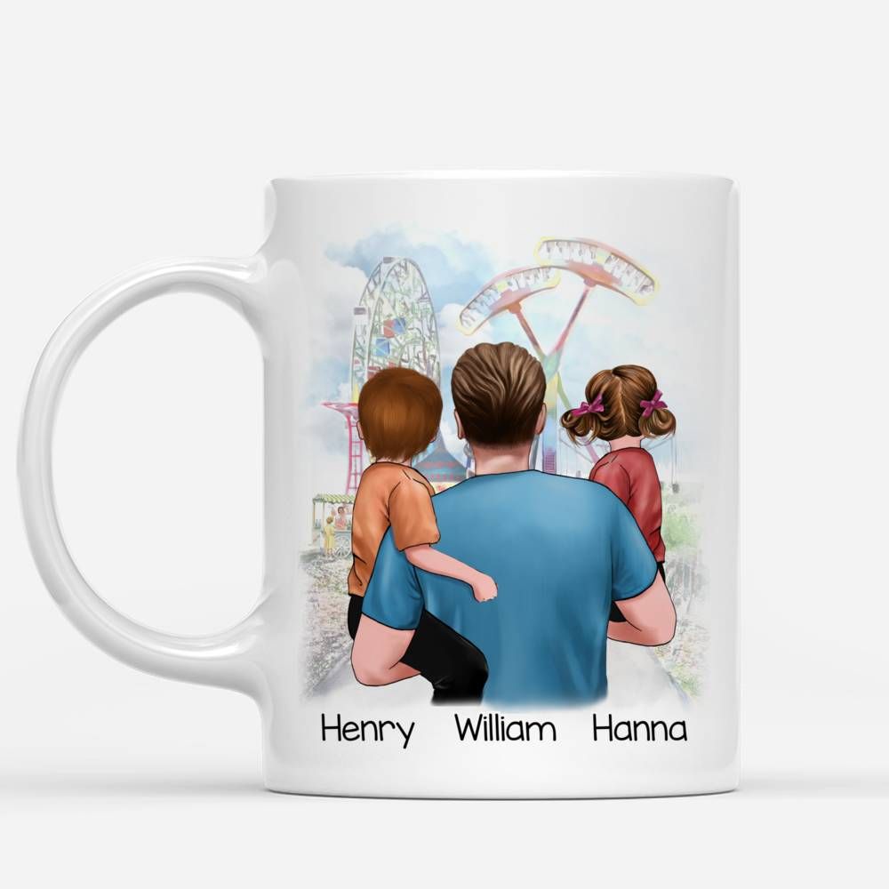 Dad Customized Mug - There is no place higher than on Daddy’s shoulders_1