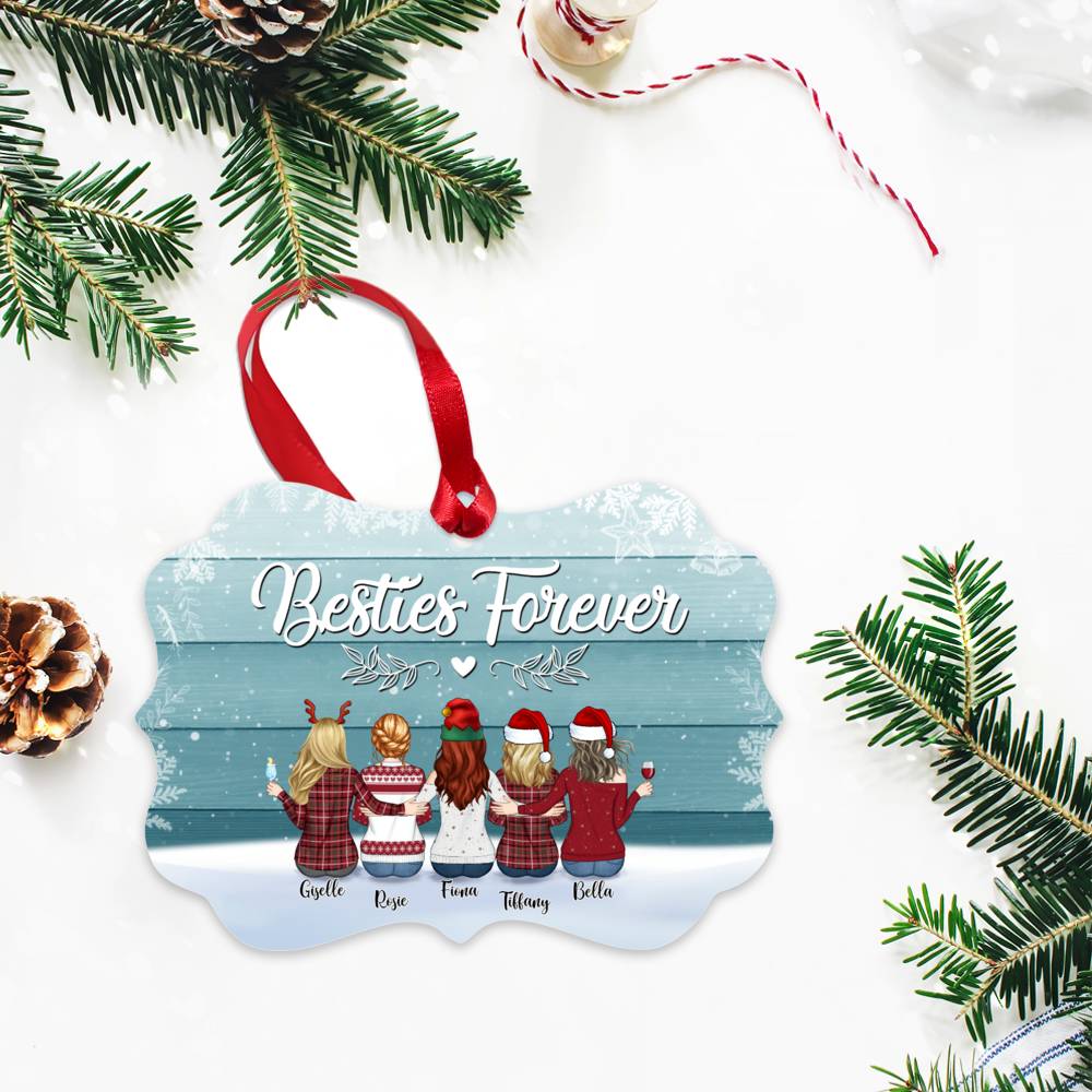 Personalized Ornament - Up to 9 Women - Ornament - Besties forever (T7522)_2