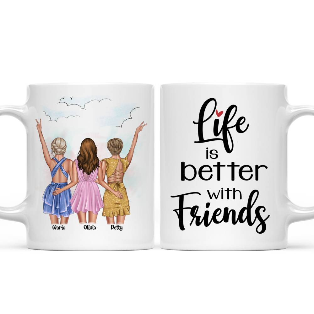 Personalized Mug - Best friends - Up to 5 girls - Life is better with friends_5
